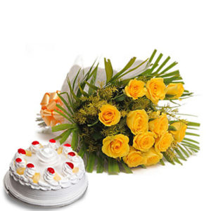 flowers and cake in gurgaon